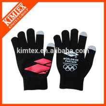 Unisex acrylic knit magic custom touchscreen gloves